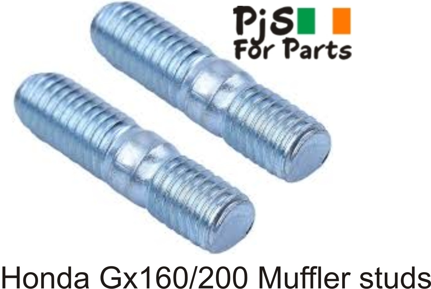 2 New Exhaust Studs For Honda GX160 5.5HP Engine - Muffler Mounting Screws Pair