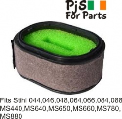Stihl filter Fits 044, 046, 048, 064, 066, 084, 088, MS440, MS441, MS460, MS640, MS650, MS660, MS780 & MS880