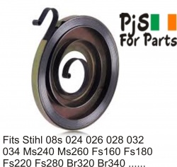 Recoil spring Fits Stihl, 08S, 024, 026, 028, 032, 034....